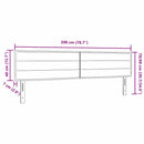 vidaXL Fejtámla fejtámlával Sötétszürke 200 cm Műbőr