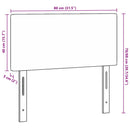 vidaXL Fejtámla fejtámlával Sötétszürke 80 cm Sávos Szövet
