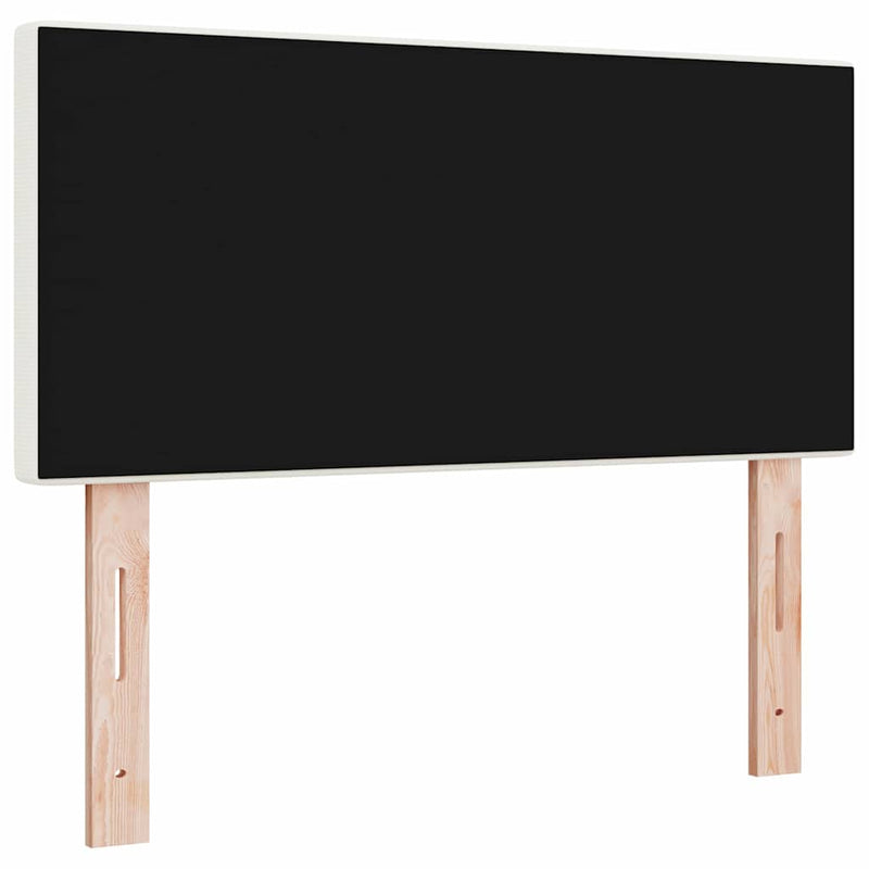 vidaXL Fejtámla fejtámlával Krém 80 cm Sávos Szövet