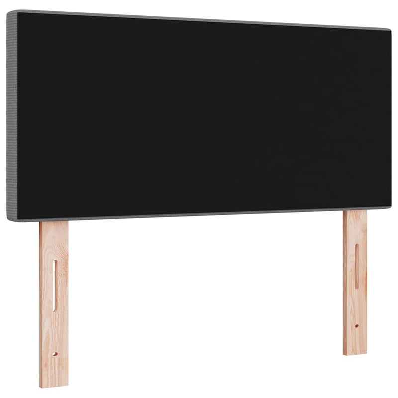 vidaXL Fejtámla fejtámlával Világosszürke 90 cm Sávos Szövet