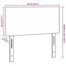 vidaXL Fejtámla fejtámlával Sötétszürke 90 cm Sávos Szövet