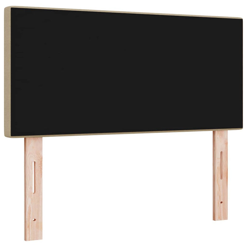 vidaXL Fejtámla fejtámlával Világosszürke 90 cm Sávos Szövet