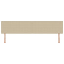 vidaXL Fejtámla fejtámlával Világosszürke 200 cm Sávos Szövet