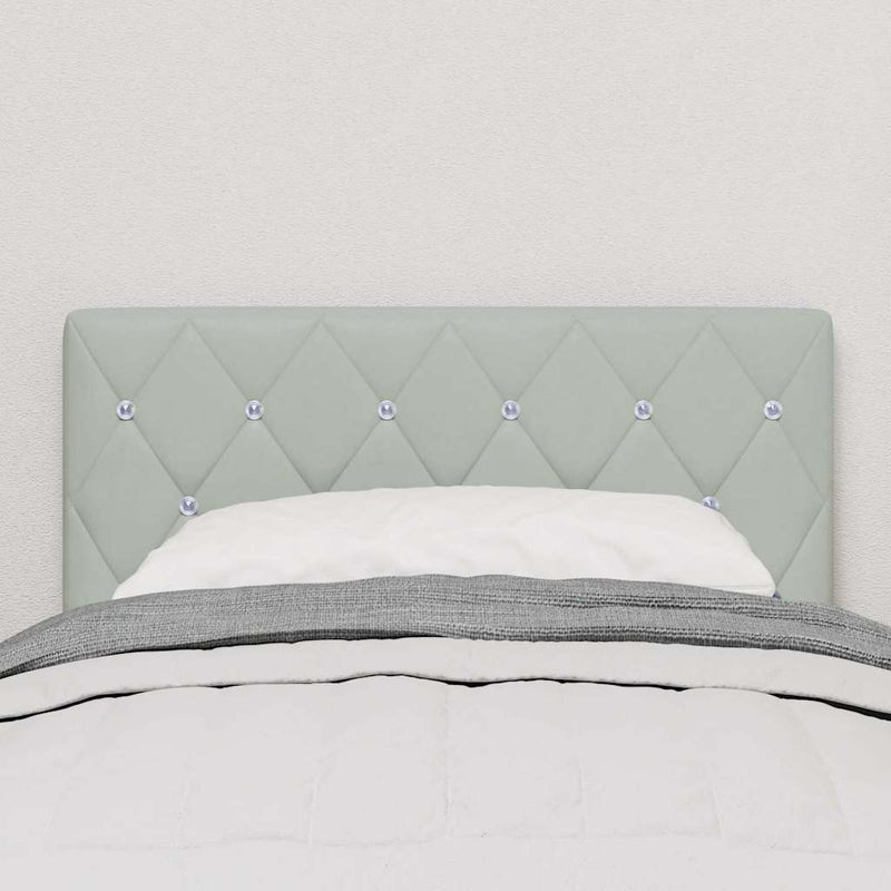 vidaXL Bársony Fejtámla Argyle fejtámlával Világosszürke 80 cm Bársony