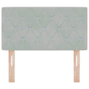 vidaXL Bársony Fejtámla fejtámlával Világosszürke 80 cm Bársony