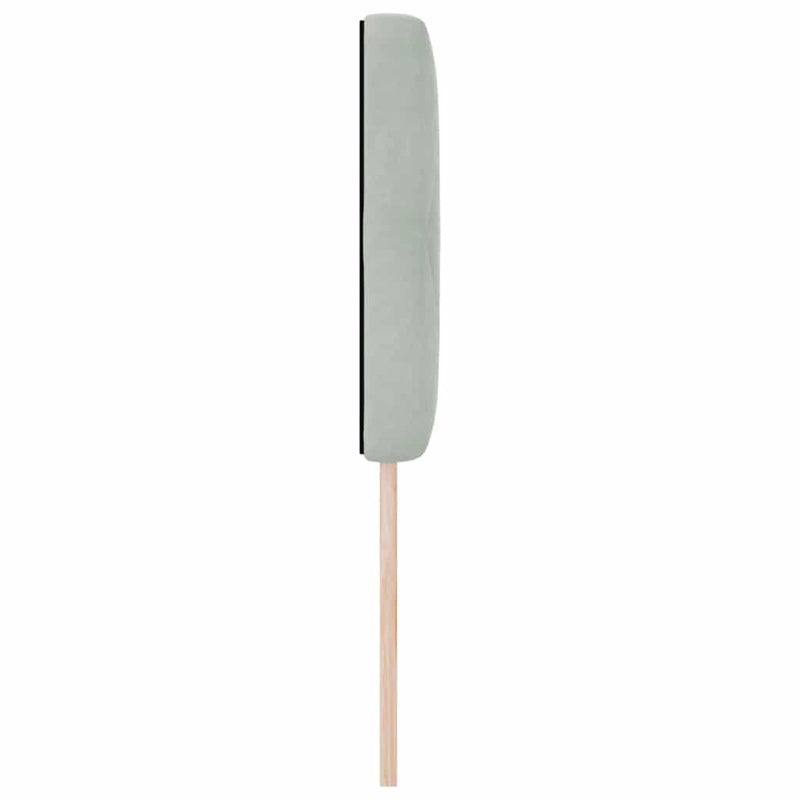 vidaXL Bársony Fejtámla Argyle fejtámlával Világosszürke 80 cm Bársony
