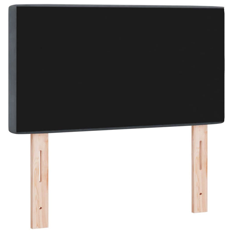 vidaXL Bársony Fejtámla Argyle fejtámlával Sötétszürke 80 cm Bársony