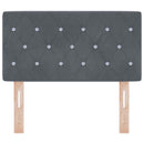 vidaXL Bársony Fejtámla fejtámlával Sötétszürke 80 cm Bársony