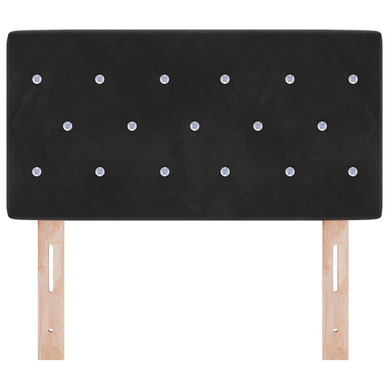 vidaXL Bársony Fejtámla Argyle fejtámlával Fekete 80 cm Bársony