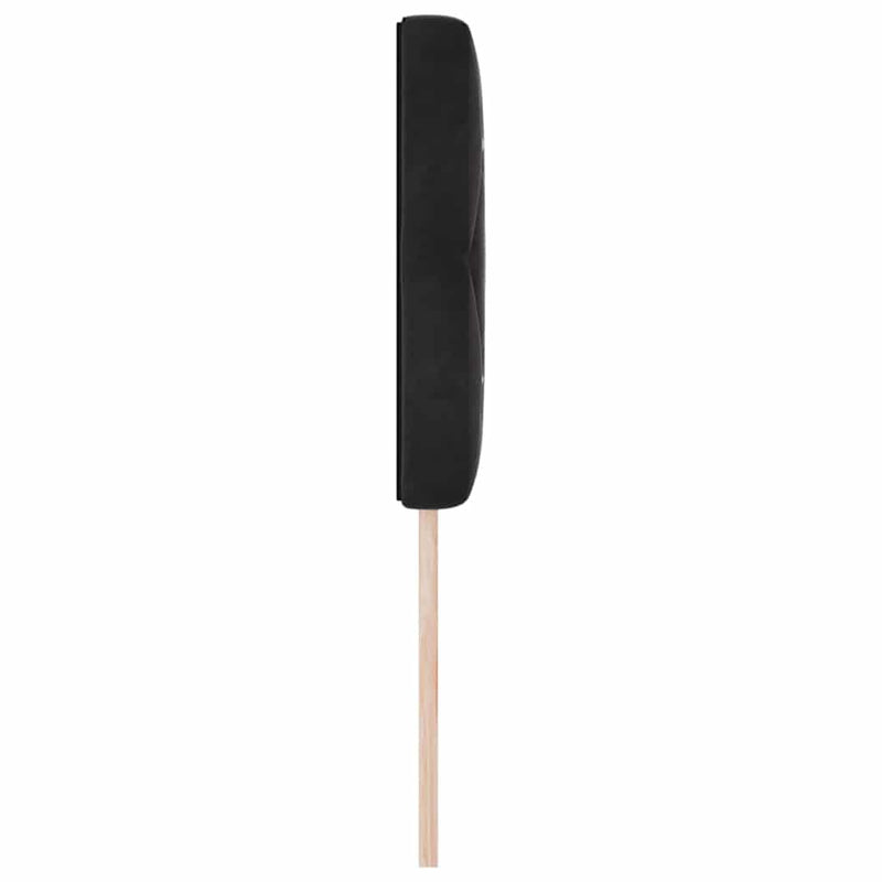 vidaXL Bársony Fejtámla Argyle fejtámlával Fekete 80 cm Bársony