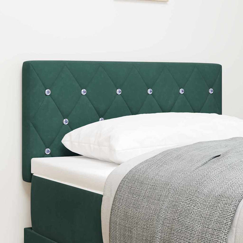 vidaXL Bársony Fejtámla Argyle fejtámlával Sötétzöld 80 cm Bársony