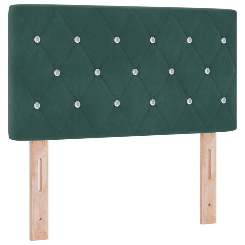 vidaXL Bársony Fejtámla Argyle fejtámlával Sötétzöld 80 cm Bársony