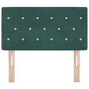 vidaXL Bársony Fejtámla fejtámlával Sötétzöld 80 cm Bársony