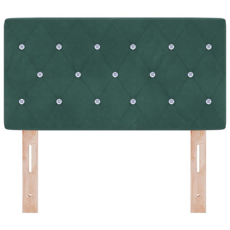 vidaXL Bársony Fejtámla Argyle fejtámlával Sötétzöld 80 cm Bársony