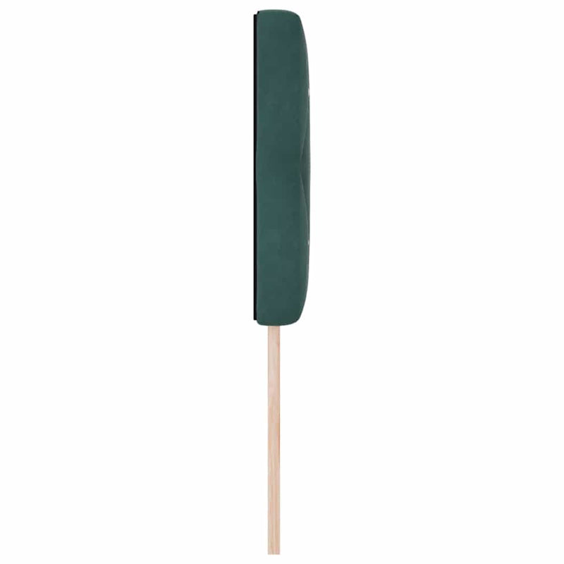 vidaXL Bársony Fejtámla Argyle fejtámlával Sötétzöld 80 cm Bársony