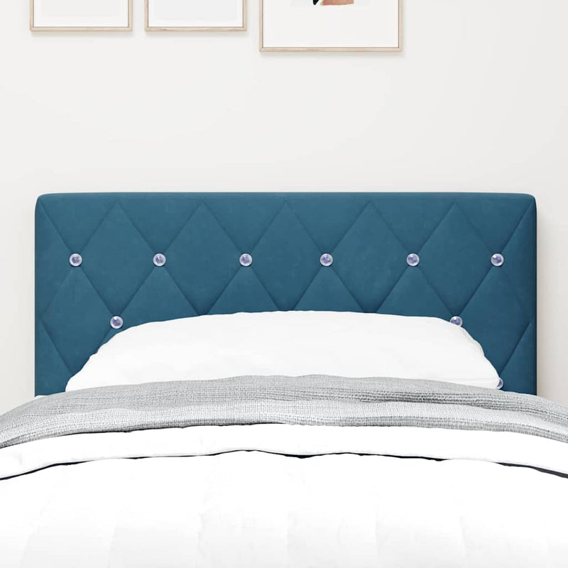 vidaXL Bársony Fejtámla Argyle fejtámlával Sötétkék 80 cm Bársony