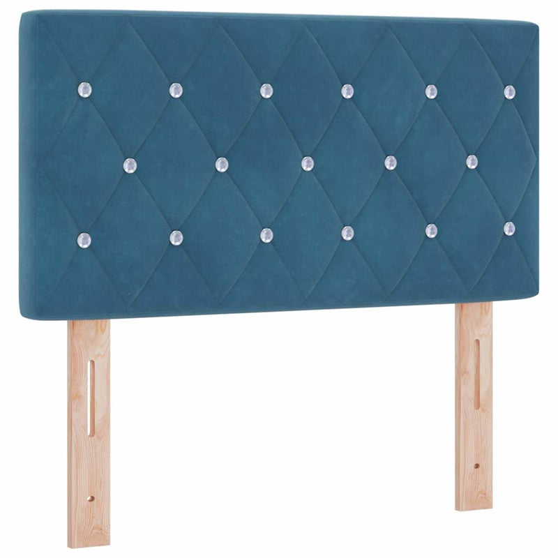 vidaXL Bársony Fejtámla Argyle fejtámlával Sötétkék 80 cm Bársony