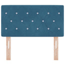 vidaXL Bársony Fejtámla fejtámlával Sötétkék 80 cm Bársony