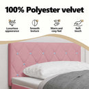 vidaXL Fejtámla Rózsaszín 80 cm Bársony