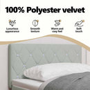 vidaXL Fejtámla Világosszürke 90 cm Bársony