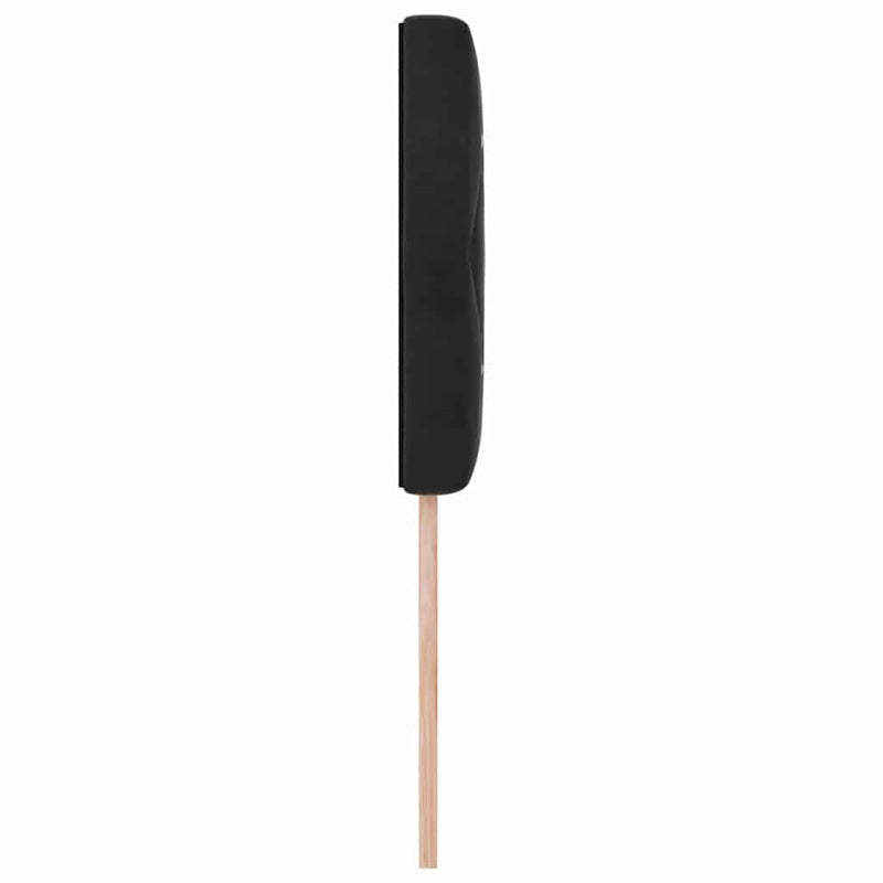 vidaXL Bársony Fejtámla Argyle fejtámlával Fekete 90 cm Bársony