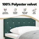 vidaXL Fejtámla Sötétzöld 90 cm Bársony