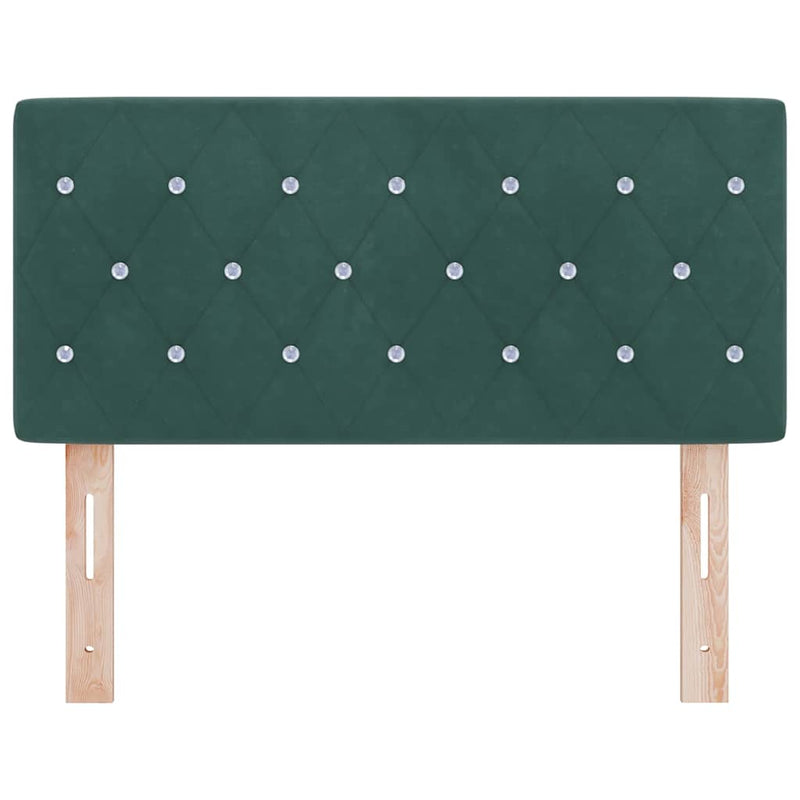 vidaXL Bársony Fejtámla Argyle fejtámlával Sötétzöld 90 cm Bársony