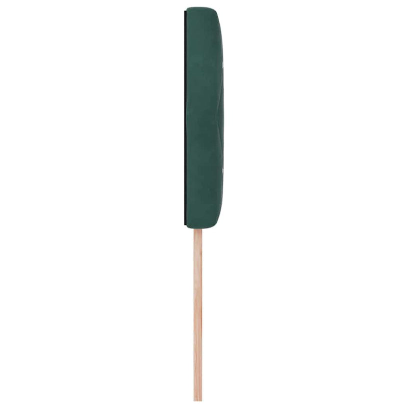 vidaXL Bársony Fejtámla Argyle fejtámlával Sötétzöld 90 cm Bársony