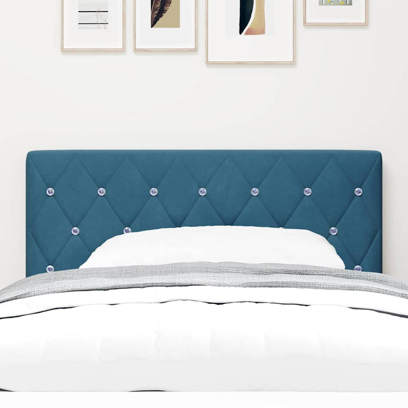 vidaXL Bársony Fejtámla Argyle fejtámlával Sötétkék 90 cm Bársony