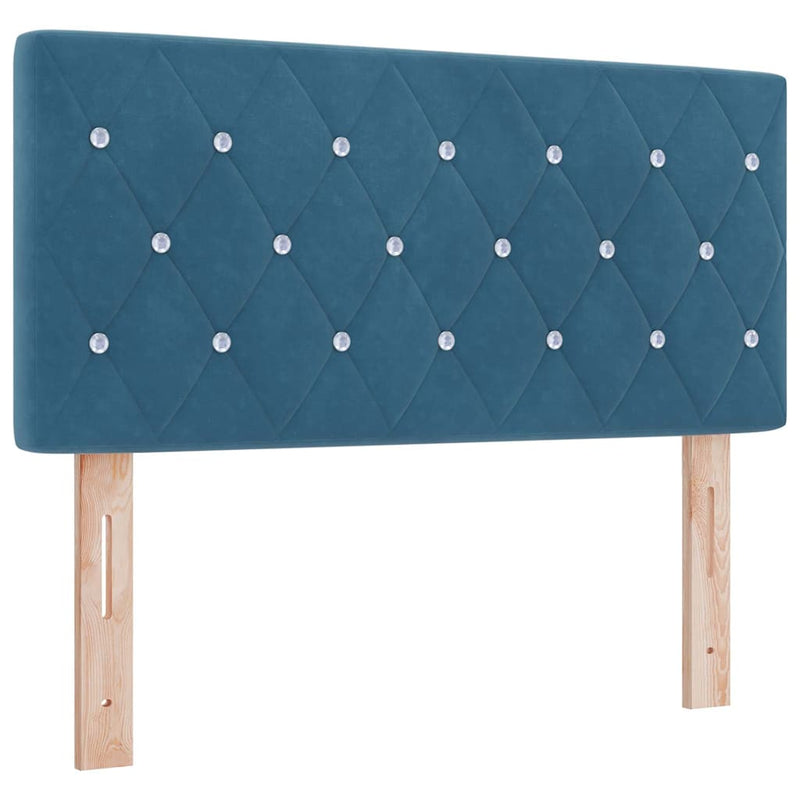 vidaXL Bársony Fejtámla Argyle fejtámlával Sötétkék 90 cm Bársony