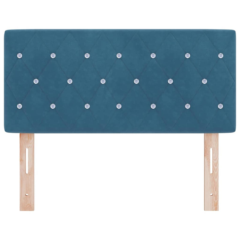 vidaXL Bársony Fejtámla Argyle fejtámlával Sötétkék 90 cm Bársony