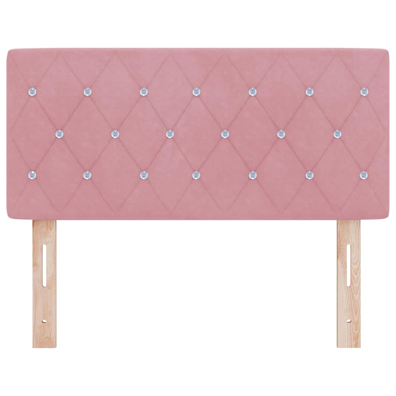 vidaXL Bársony Fejtámla Argyle fejtámlával Rózsaszín 90 cm Bársony