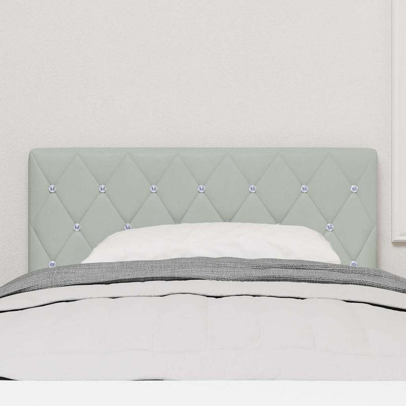 vidaXL Bársony Fejtámla Argyle Világosszürke 100 cm Bársony