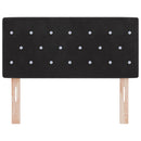 vidaXL Bársony Fejtámla fejtámlával Fekete 100 cm Bársony