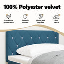 vidaXL Fejtámla Sötét kék 100 cm Bársony