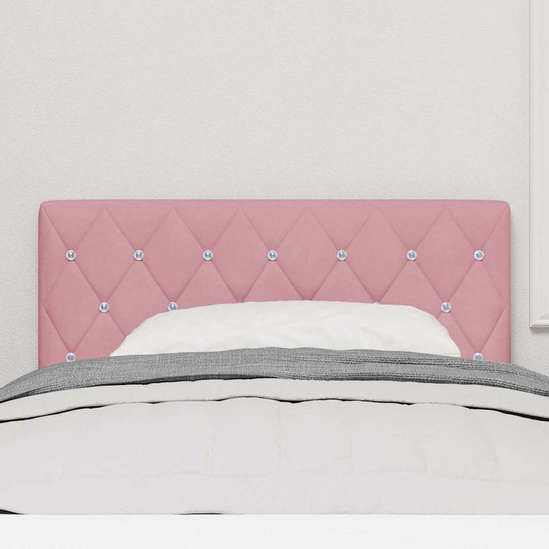 vidaXL Bársony Fejtámla Argyle fejtámlával Rózsaszín 100 cm Bársony