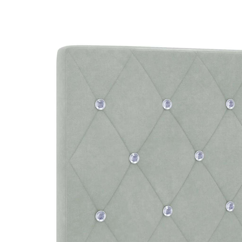 vidaXL Bársony Fejtámla Argyle Világosszürke 140 cm Bársony