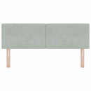 vidaXL Bársony Fejtámla fejtámlával Világosszürke 140 cm Bársony