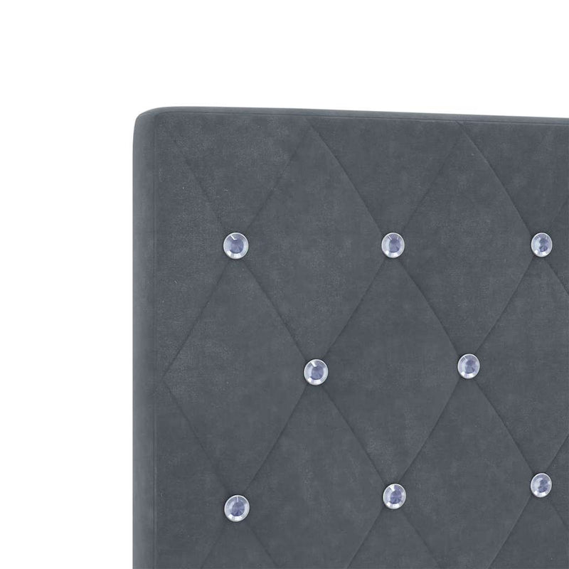 vidaXL Bársony Fejtámla Argyle fejtámlával Sötétszürke 140 cm Bársony