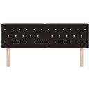 vidaXL Bársony Fejtámla fejtámlával Fekete 140 cm Bársony