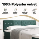 vidaXL Fejtámla Sötétzöld 144 cm Bársony