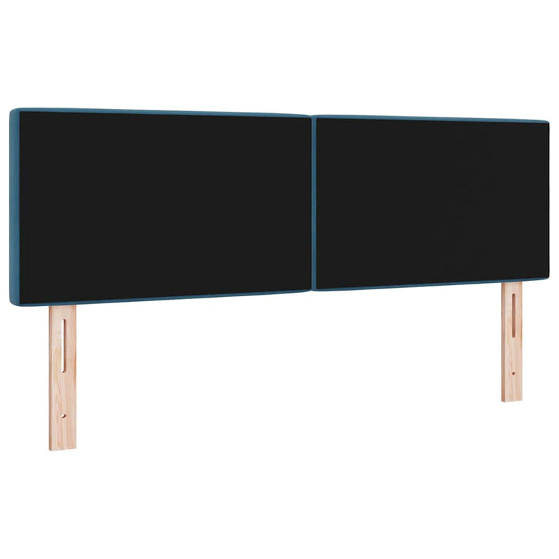 vidaXL Bársony Fejtámla Argyle fejtámlával Sötétkék 140 cm Bársony