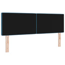 vidaXL Fejtámla Sötét kék 144 cm Bársony