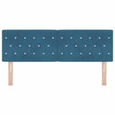 vidaXL Bársony Fejtámla fejtámlával Sötétkék 140 cm Bársony