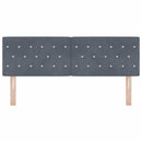 vidaXL Bársony Fejtámla fejtámlával Sötétszürke 160 cm Bársony