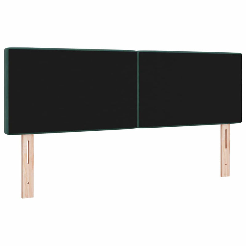 vidaXL Bársony Fejtámla Argyle fejtámlával Sötétzöld 160 cm Bársony