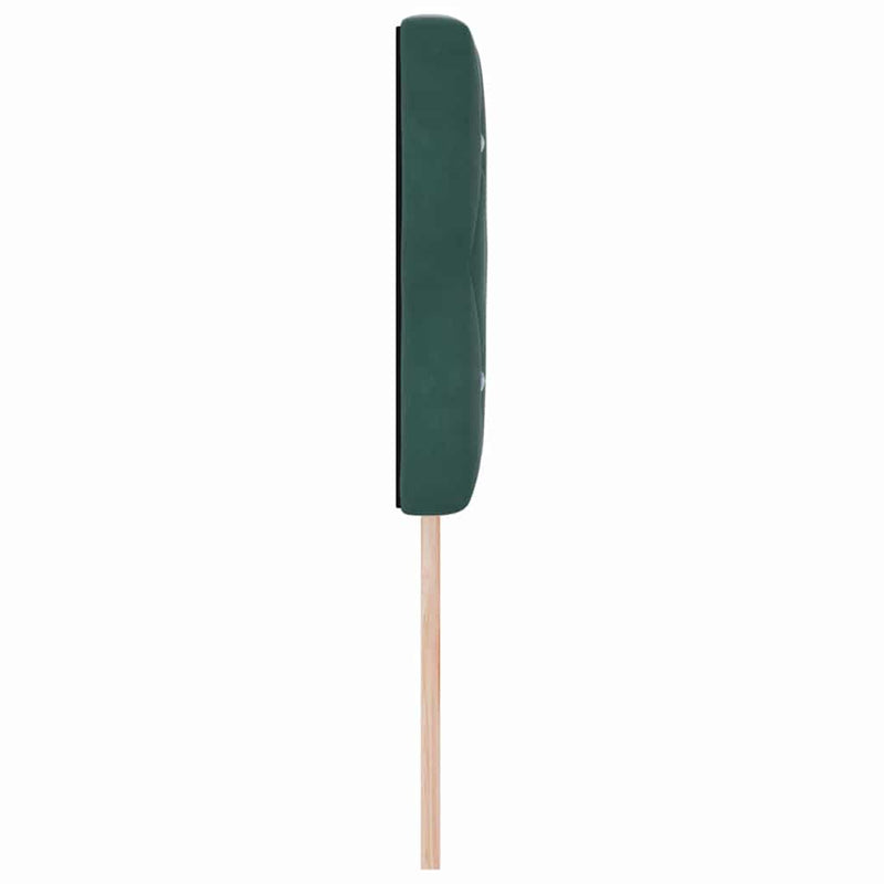 vidaXL Bársony Fejtámla Argyle fejtámlával Sötétzöld 160 cm Bársony