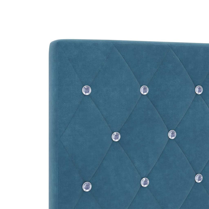 vidaXL Bársony Fejtámla Argyle fejtámlával Sötétkék 160 cm Bársony