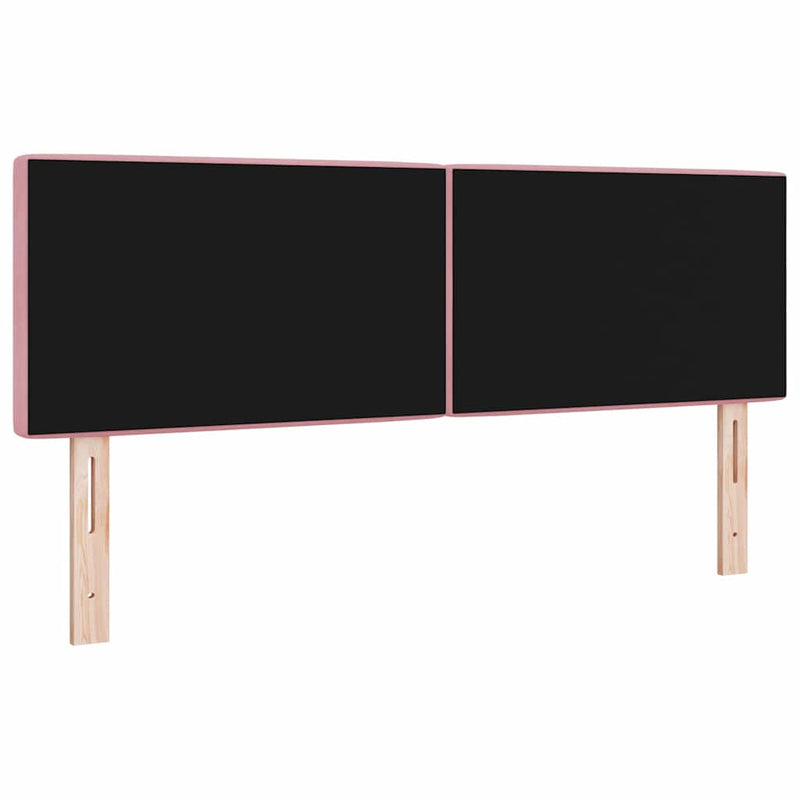 vidaXL Bársony Fejtámla Argyle fejtámlával Rózsaszín 160 cm Bársony