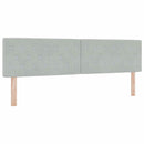 vidaXL Bársony Fejtámla fejtámlával Világosszürke 180 cm Bársony